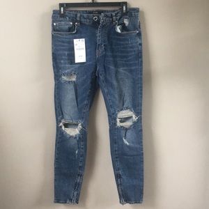 Brand new Zara distressed skinny men’s jeans